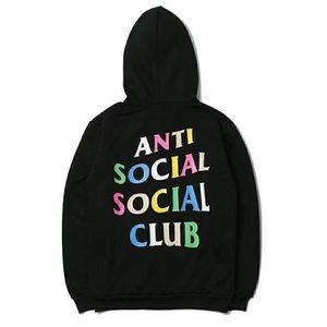 Antisocial Social Club Rainbow Hoodie Black